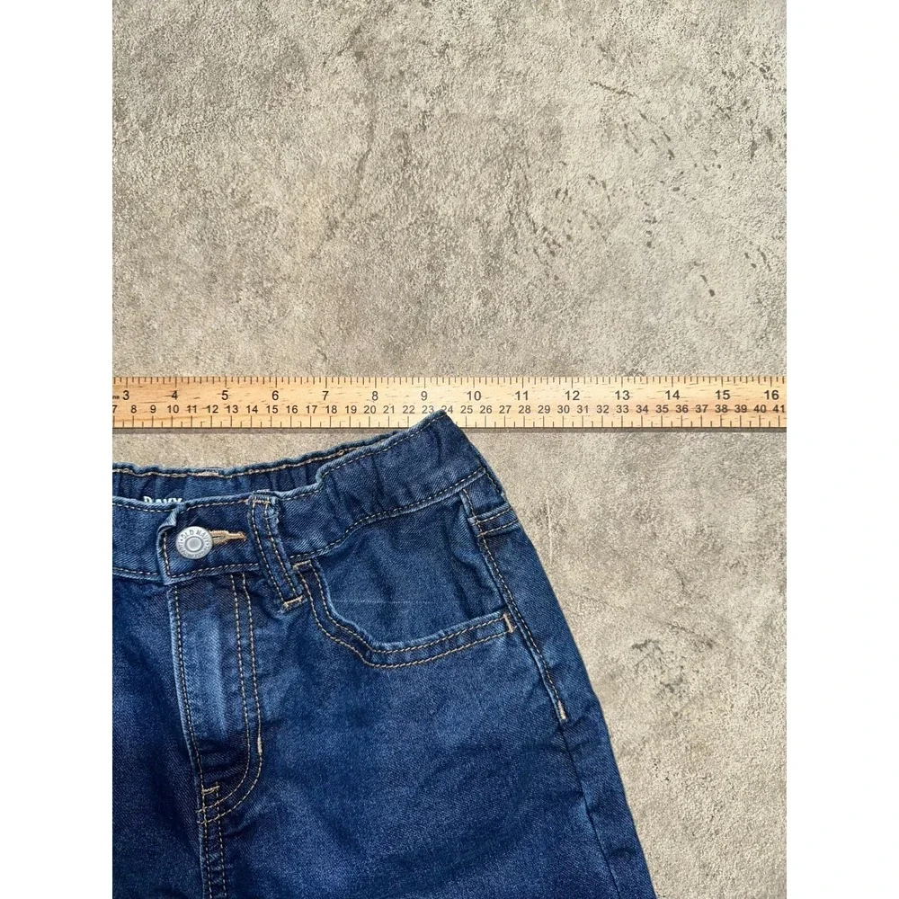 Old Navy Jeans Girls‎ Sz 10 Blue Denim High Rise Slouchy Straight Fit Stretch